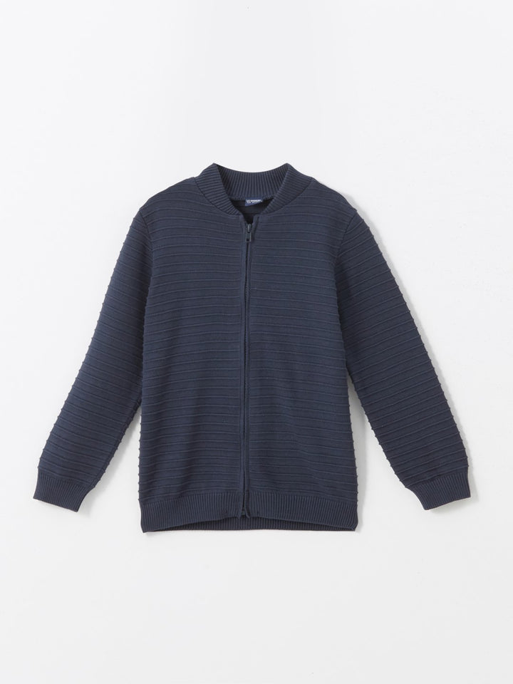 LCW Kids

Dark Navy Blue Crew Neck Textured Boy's Knitwear Cardigan