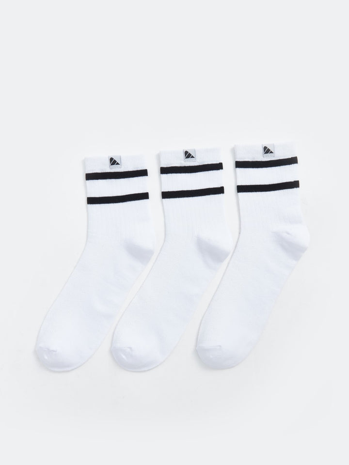 LCW ACCESSORIES

White Striped Men's Ankle Socks 3-Pack