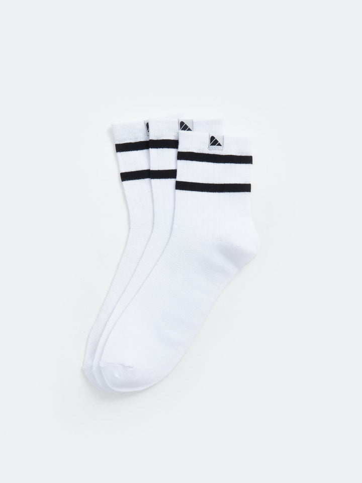 LCW ACCESSORIES

White Striped Men's Ankle Socks 3-Pack