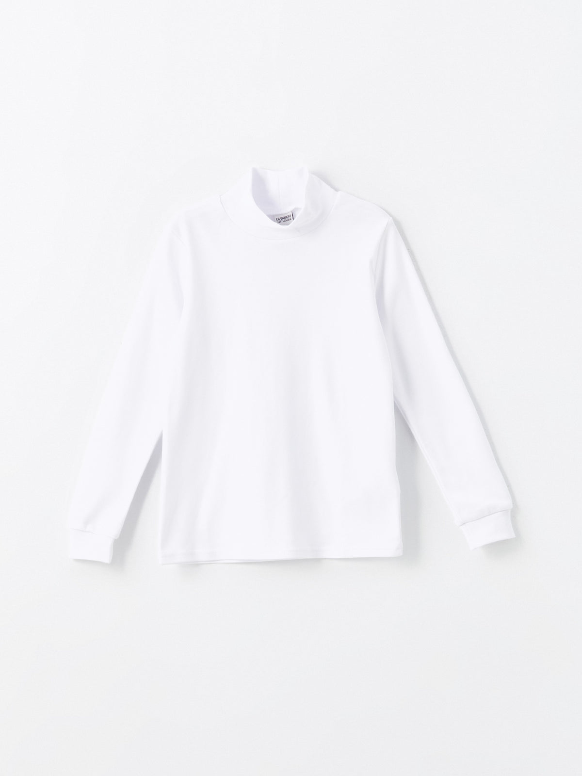 Lcw Kids White Half Turtleneck Basic Boy T-Shirt