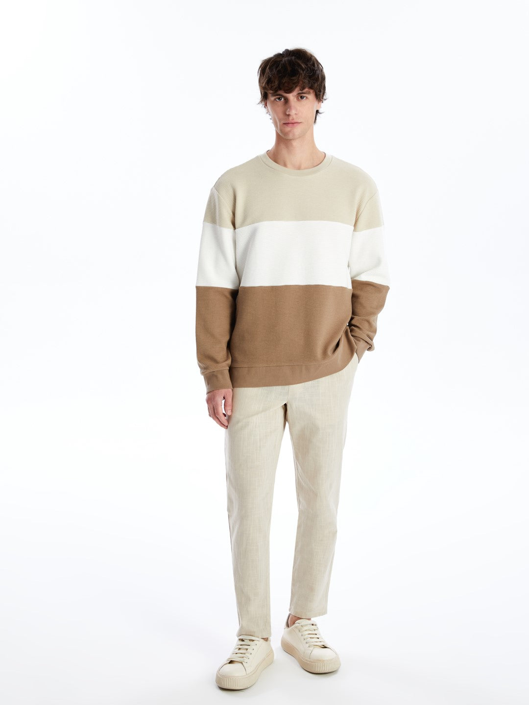 LCW Vision

Mink Crew Neck Long Sleeve Color Block Men's Sweatshirt