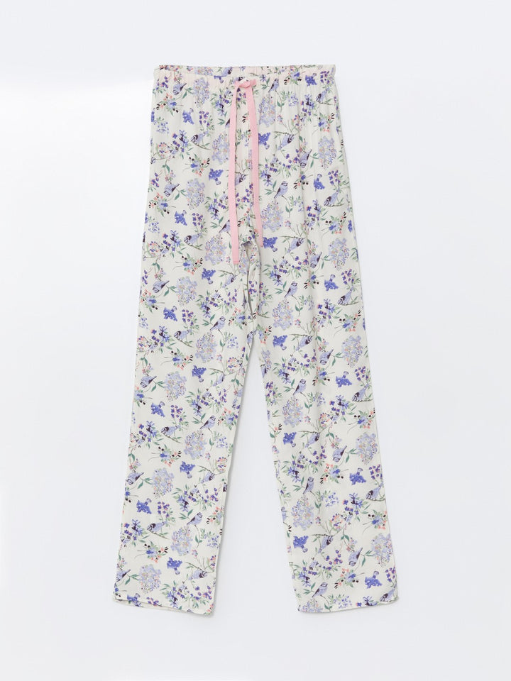 LCW DREAM

Ecru Printed Shirt Collar Floral Women's Pajama Set