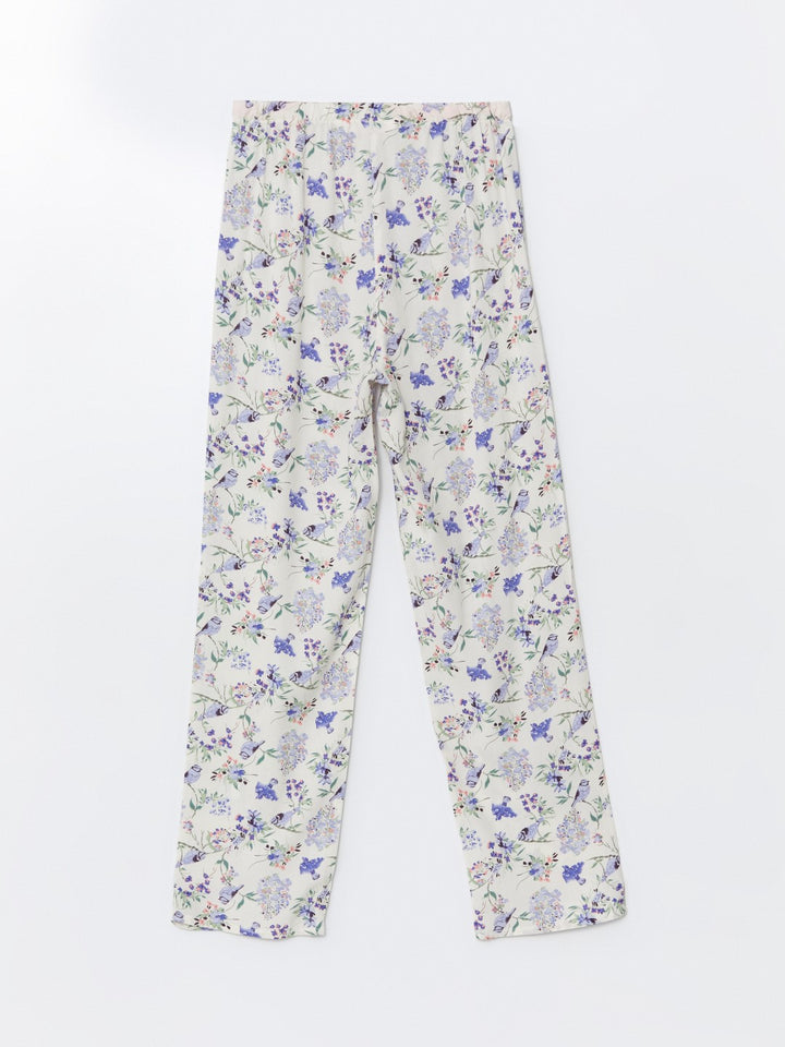 LCW DREAM

Ecru Printed Shirt Collar Floral Women's Pajama Set