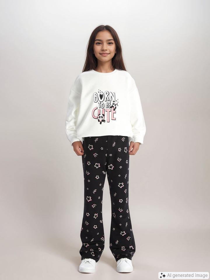 LCW Kids

Black Printed Elastic Waist Bell-bottomed Girls Leggings