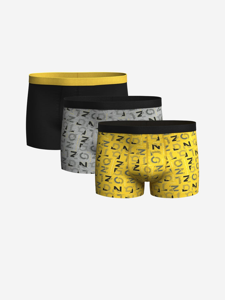 LC WAIKIKI

Yellow Printed Standard Pattern Cotton Flexible Men's Boxer 3-Pack