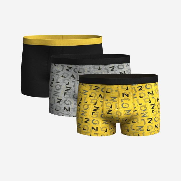 LC WAIKIKI

Yellow Printed Standard Pattern Cotton Flexible Men's Boxer 3-Pack