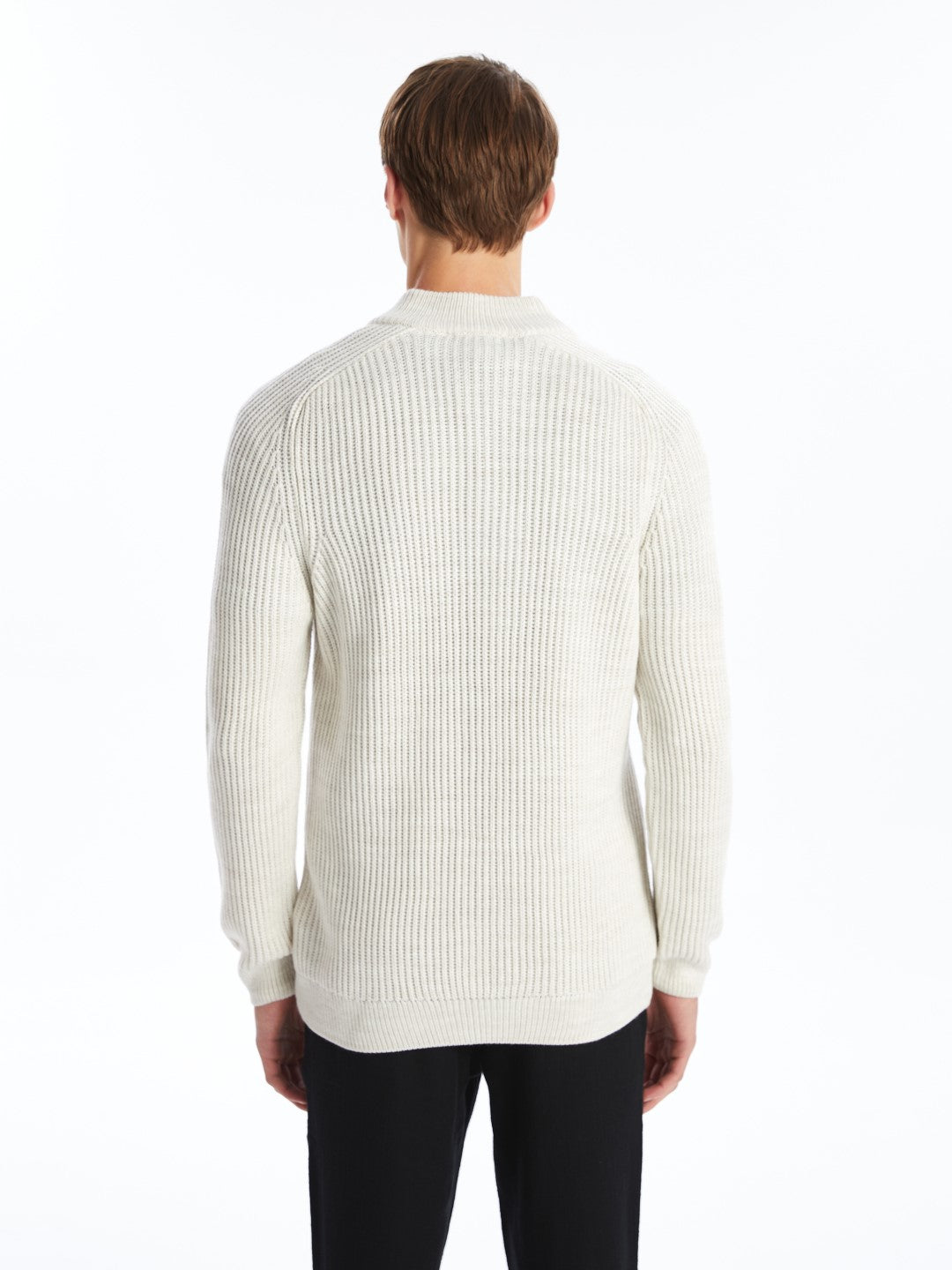 LCW Vision

Beige Stand Collar Long Sleeve Men's Knitwear Sweater