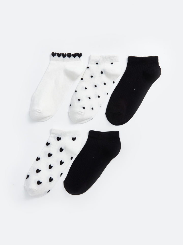 LCW DREAM

Ecru Patterned Women's Ankle Socks 5 Pack