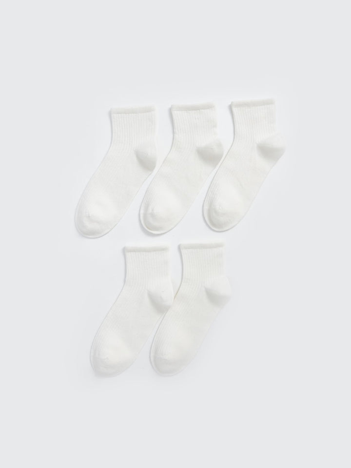 LCW DREAM

Ecru Women's Plain Ankle Socks 5 Pack