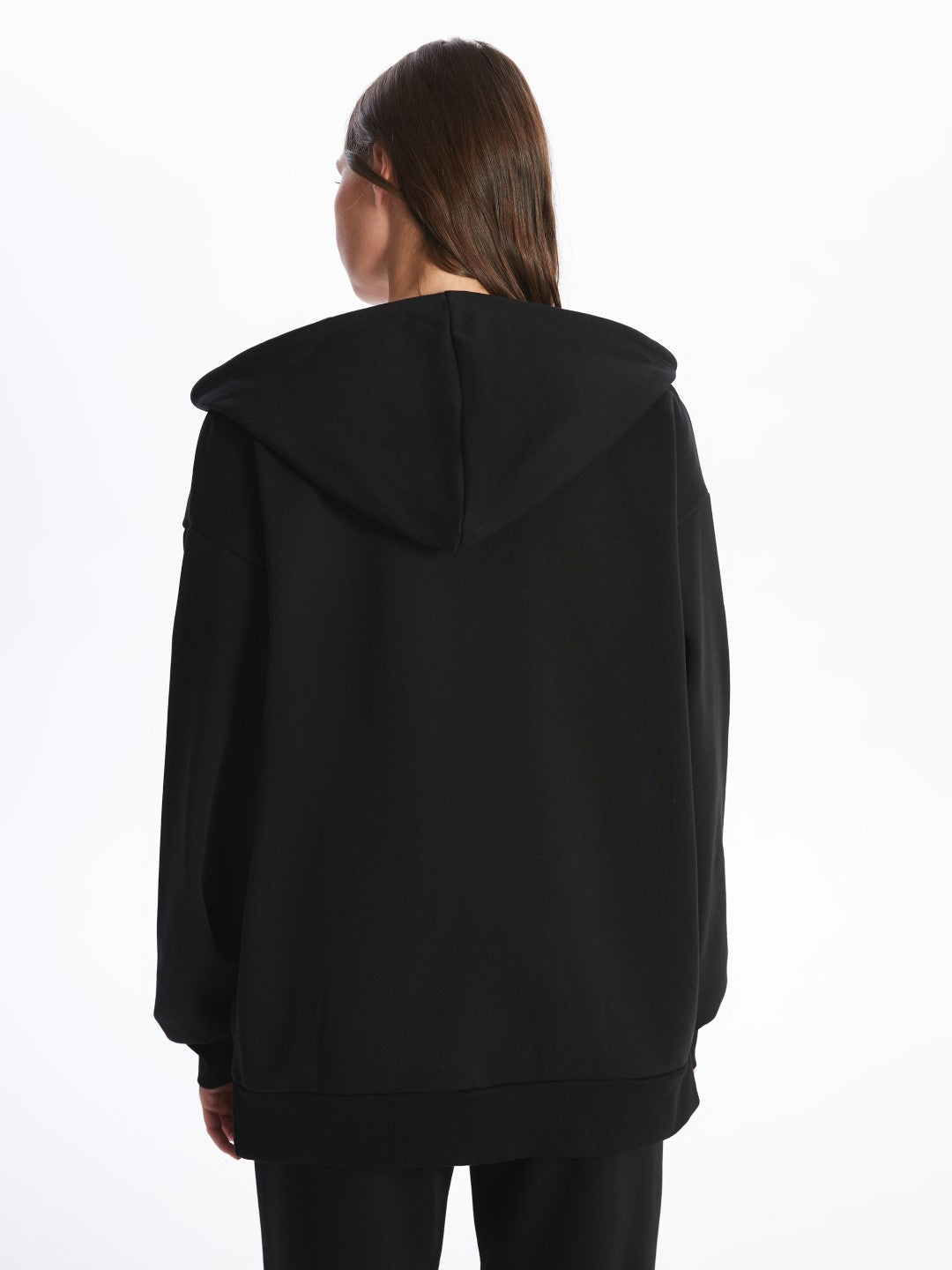 XSIDE

New Black Hooded Oversize Women's Zipper Sweatshirt