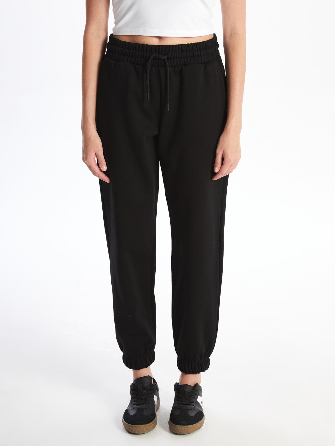 XSIDE

New Black Women's Elastic Waist Plain Jogger Sweatpants