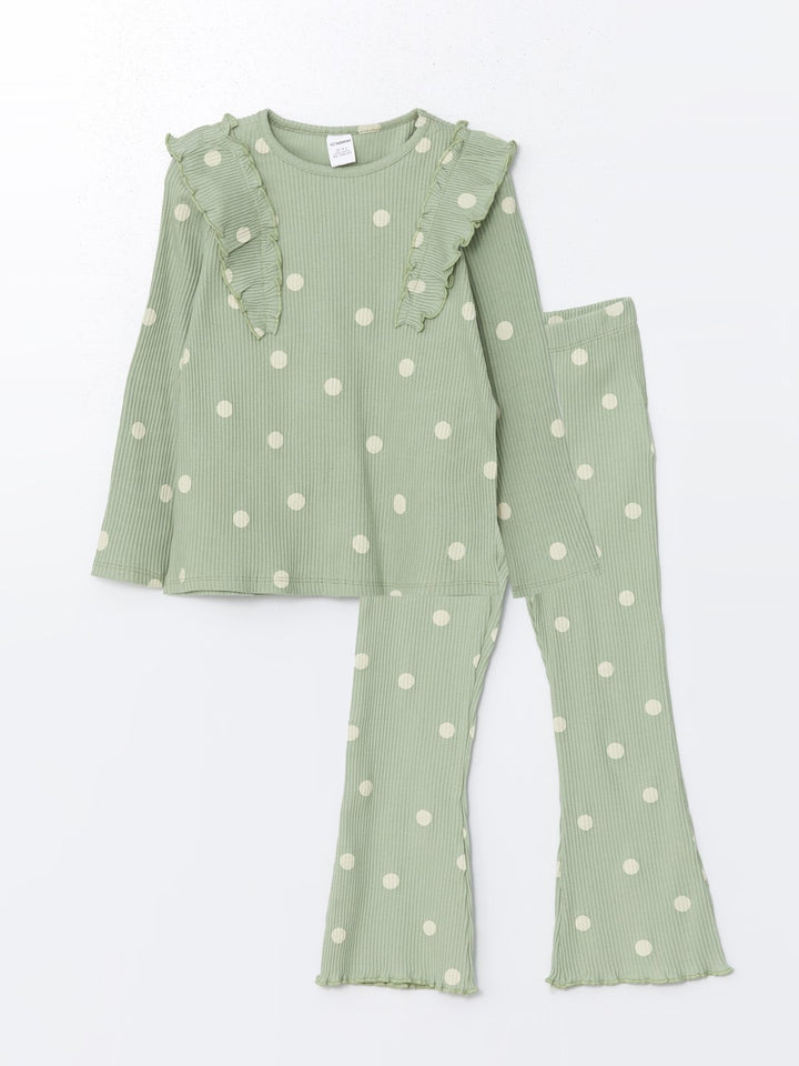 LCW baby

Green Printed Crew Neck Long Sleeve Polka Dot Printed Baby Girl Blouse and Leggings 2-Piece Set