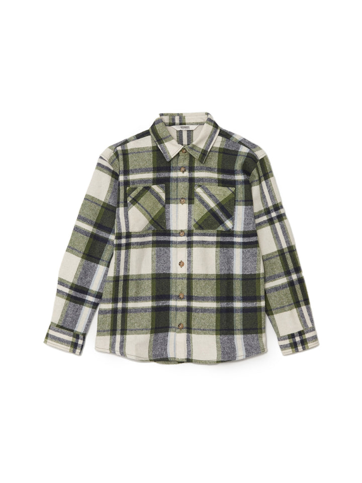 Lcw Kids Navy Blue Casual Plaid Boy Shirt Jacket