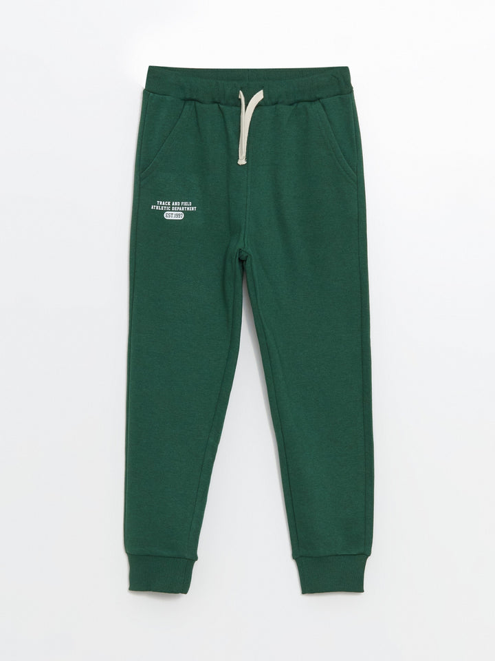 Lcw Kids Green Elastic Waist Boy Thick Jogger Sweatpants