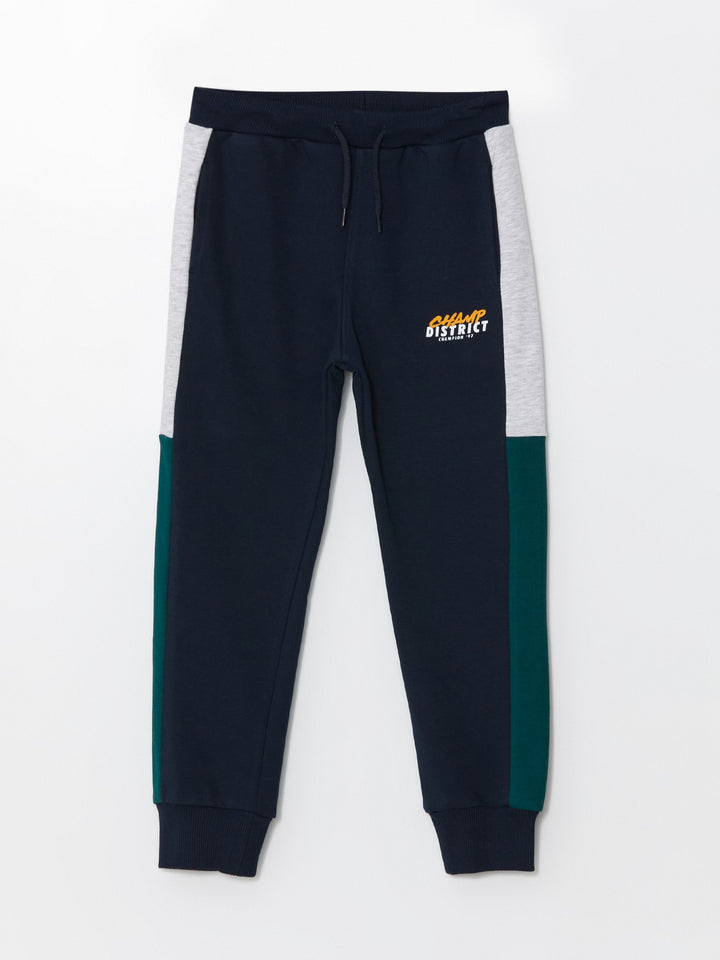 Lcw Kids Navy Blue Elastic Waist Boy Jogger Tracksuit Bottoms