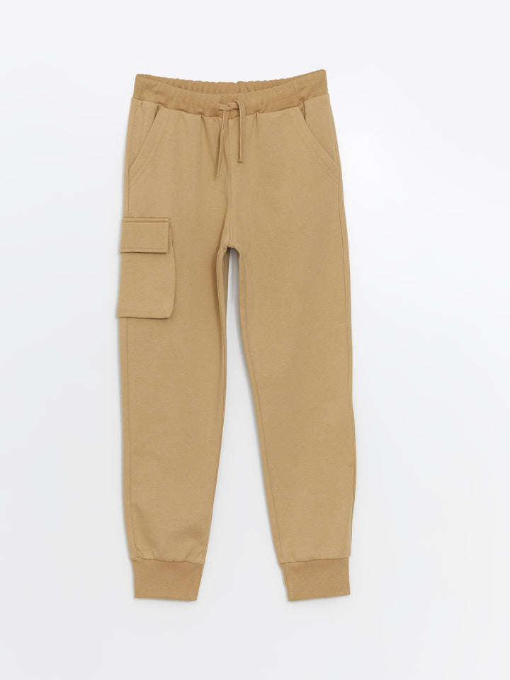 Lcw Kids Beige Elastic Waist Boy Cargo Sweatpants