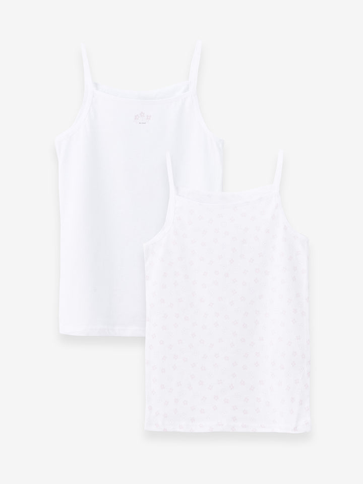 Square Neck Floral Girl's Tank Top 2-Pack