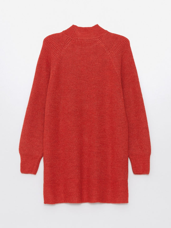 LCW Modest

Light Red Stand Collar Plain Long Sleeve Women's Knitwear Tunic