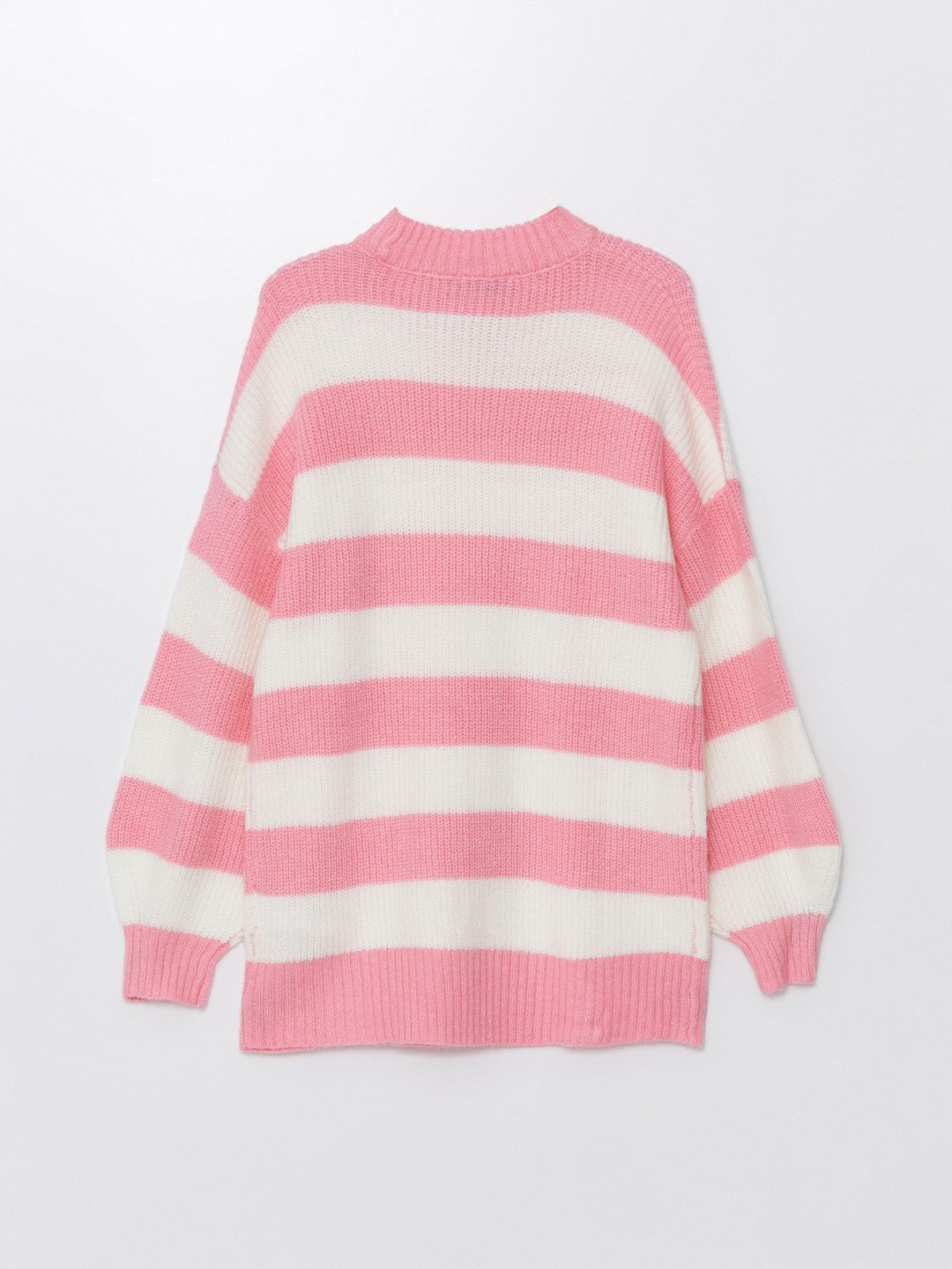 XSIDE

Pink Crew Neck Color Block Long Sleeve Women's Knitwear Sweater