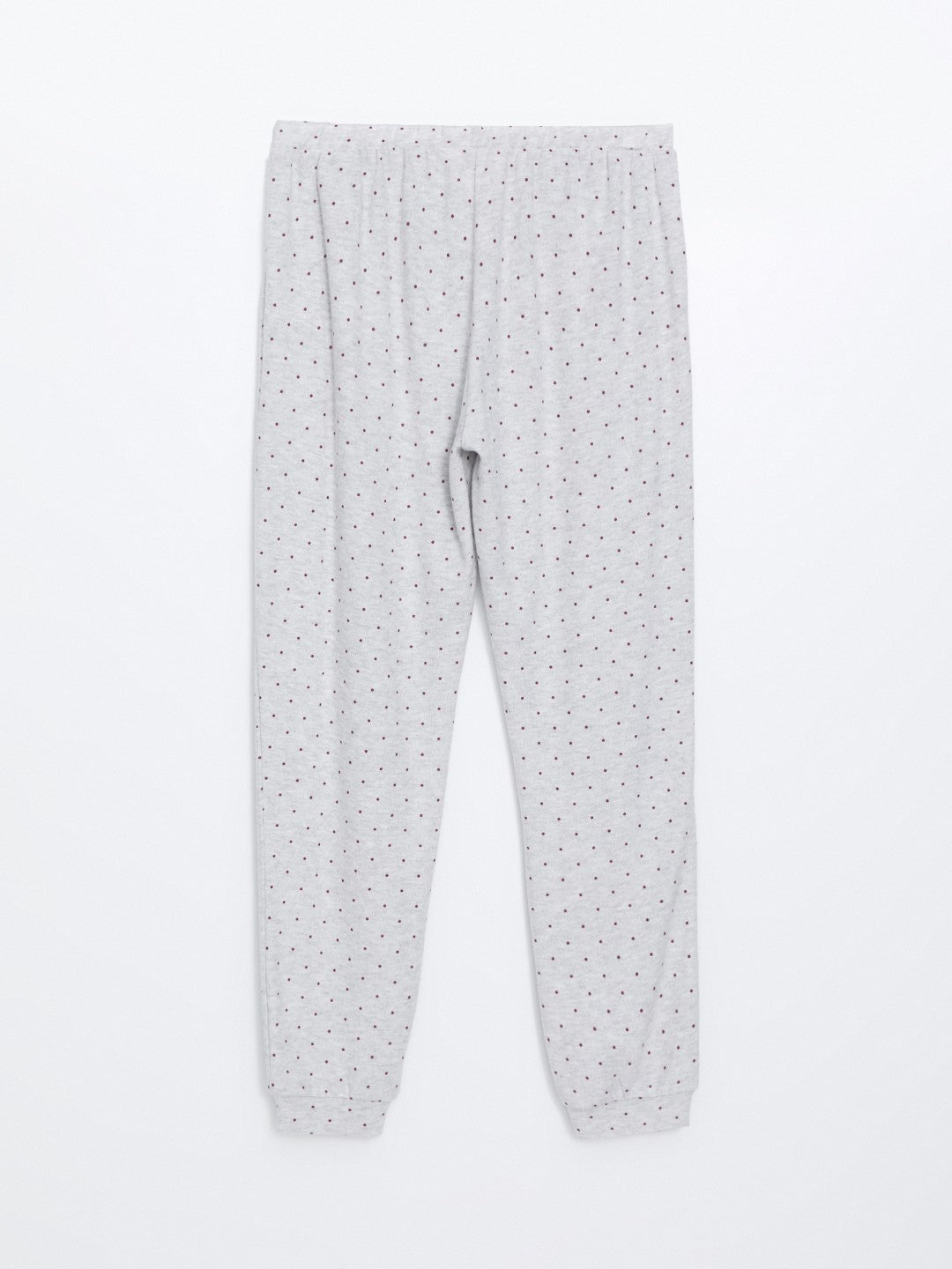 LCW DREAM

Grey Melange Printed Crew Neck Women's Pajama Set