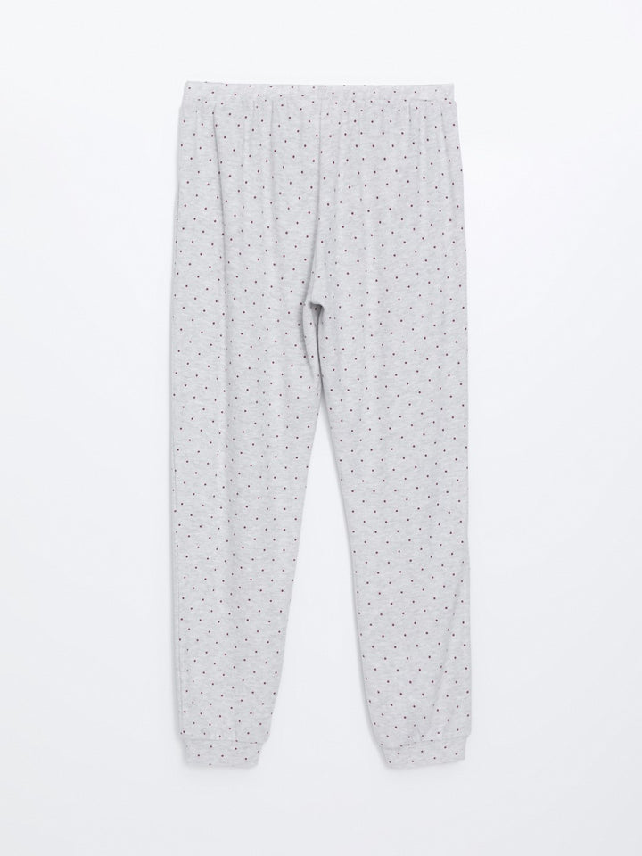 LCW DREAM

Grey Melange Printed Crew Neck Women's Pajama Set