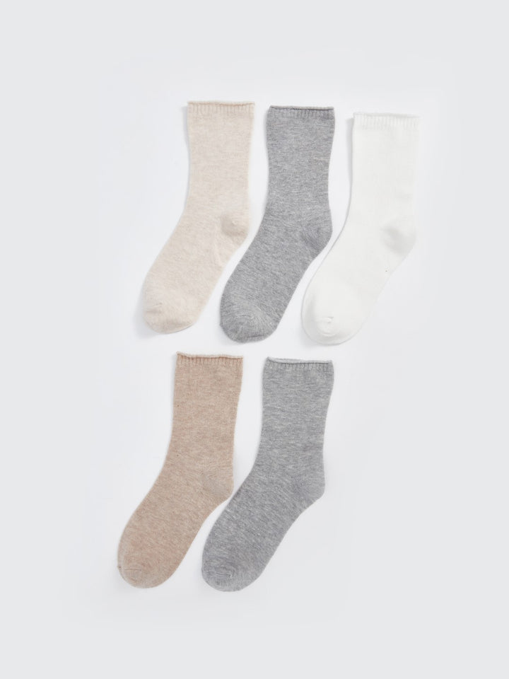 LCW DREAM

Beige Melange Women's Plain Socks 5 Pack