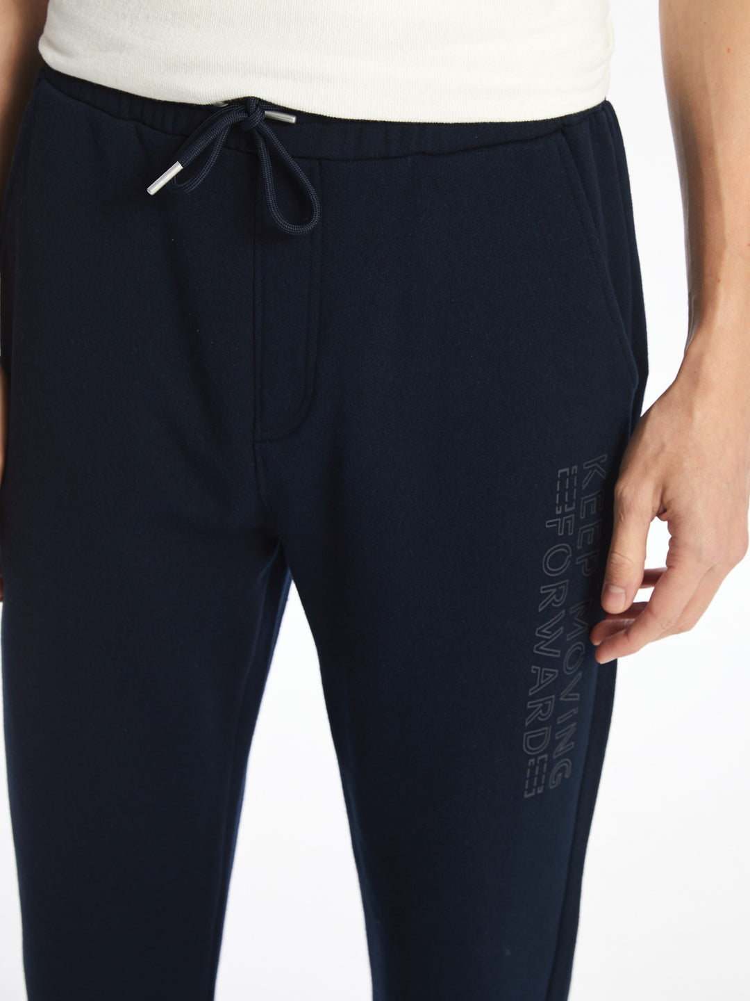 Lcwaikiki Classic Navy Blue Standard Pattern Men'S Thick Sweatpants