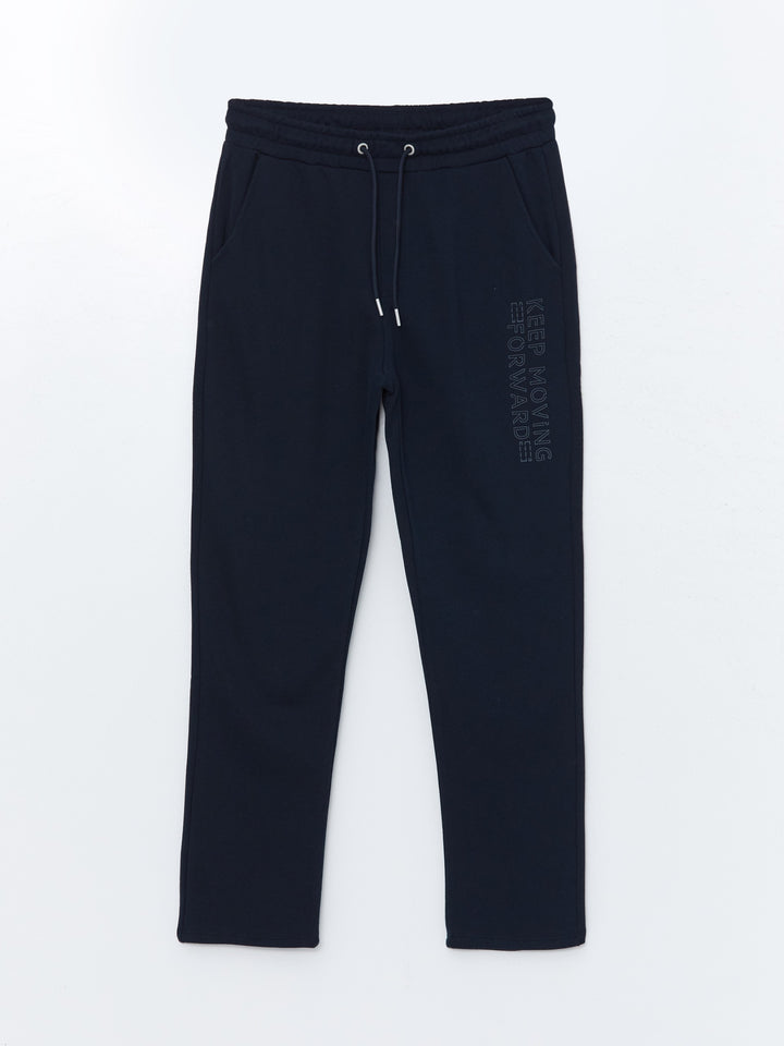 Lcwaikiki Classic Navy Blue Standard Pattern Men'S Thick Sweatpants