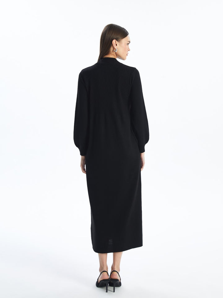 LCW Modest

Black Half Turtleneck Plain Long Sleeve Women's Knit Dress