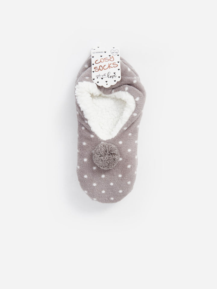 LCW DREAM

Gray Polka Dot Non-Slip Sole Women's Home Socks