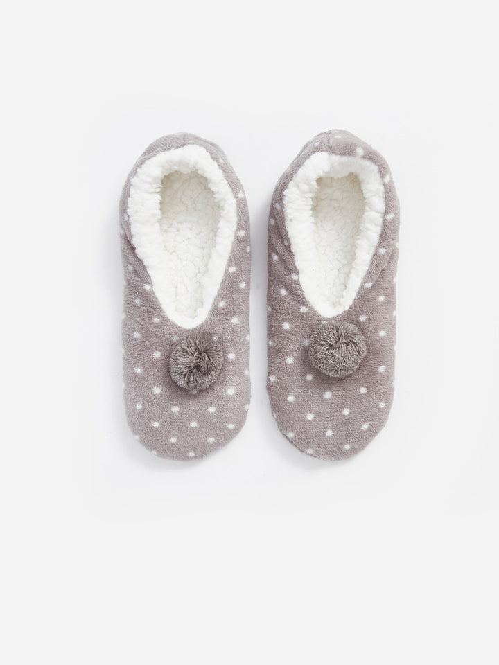 LCW DREAM

Gray Polka Dot Non-Slip Sole Women's Home Socks