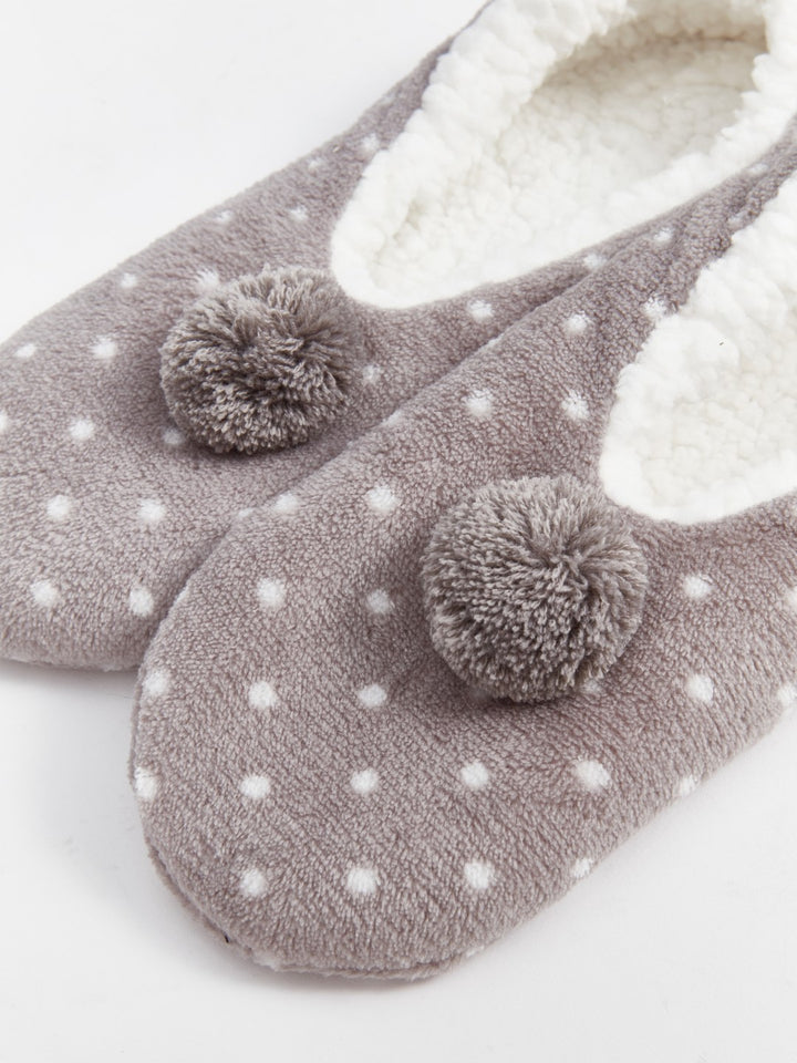 LCW DREAM

Gray Polka Dot Non-Slip Sole Women's Home Socks