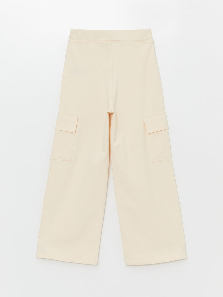 Elastic Waist Girls Cargo Sweatpants