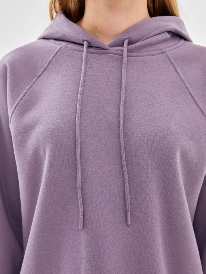 Lcw Vision Purple Oversize Women'S Thick Hoodie