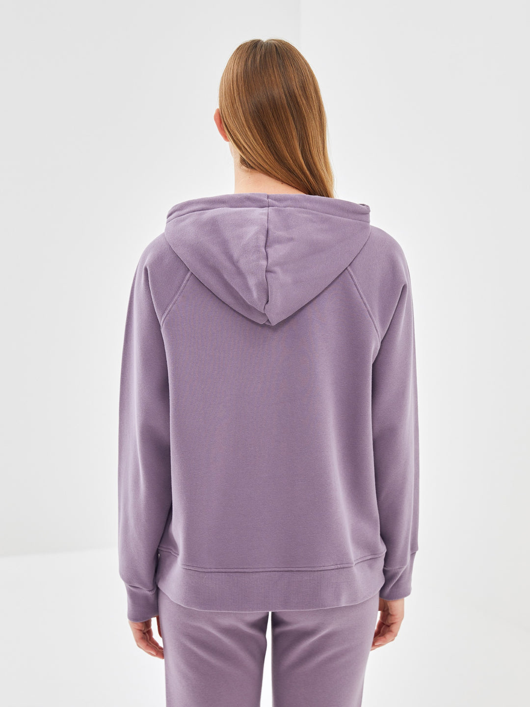 Lcw Vision Purple Oversize Women'S Thick Hoodie