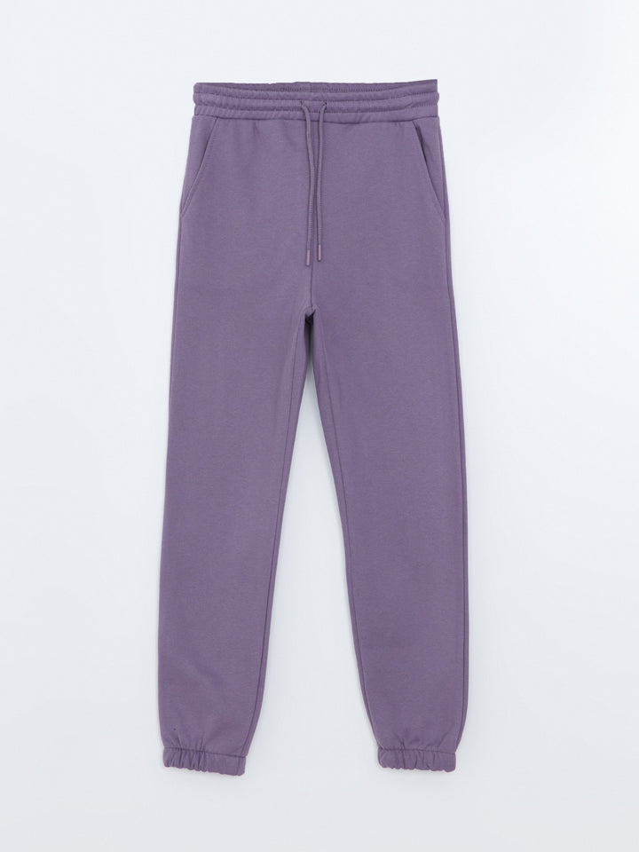 Lcw Vision Purple Elastic Waist Women'S Thick Jogger Sweatpants