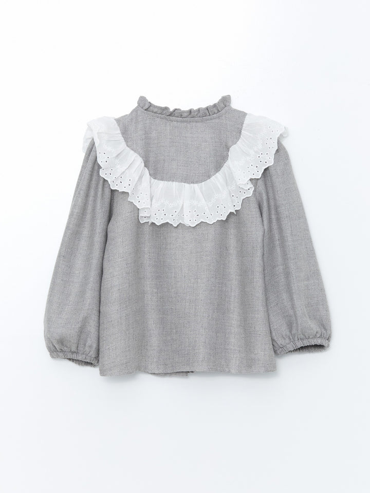 Lcw Kids Gray Long Sleeve Girl Shirt