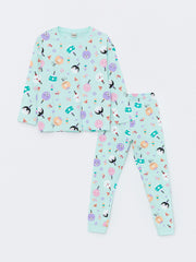 LC WAIKIKI Crew Neck Girls Pajamas Set