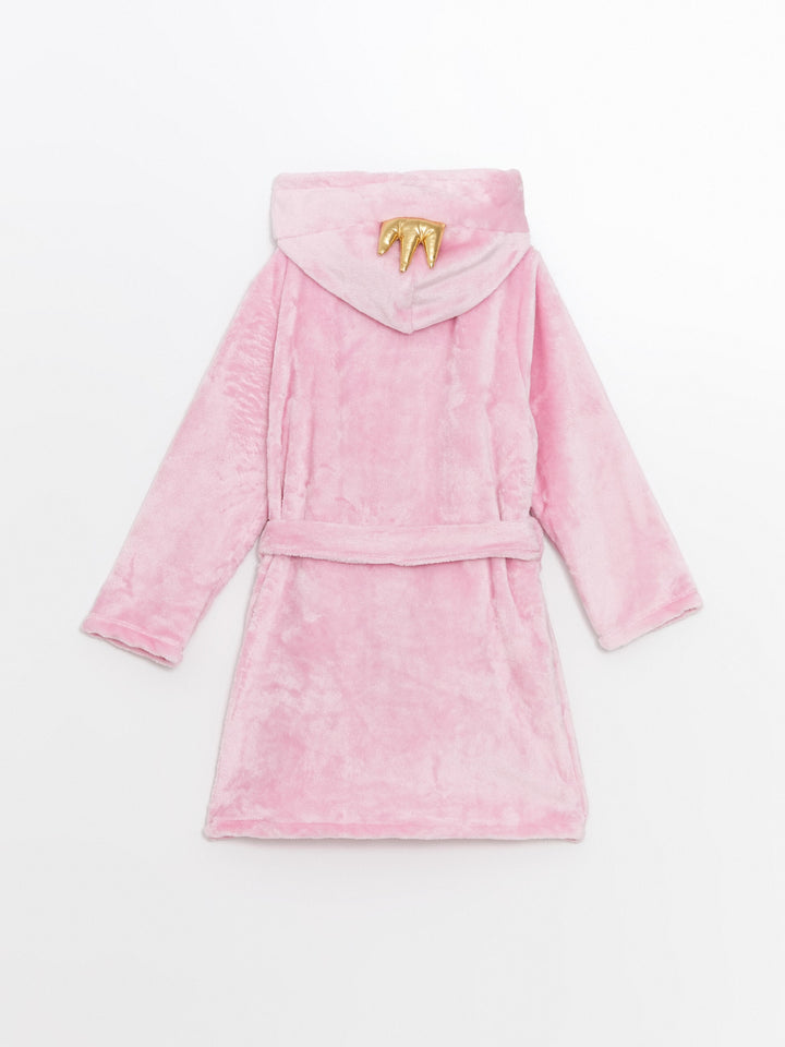 Lcw Kids Pink Hooded Girl Dressing Gown