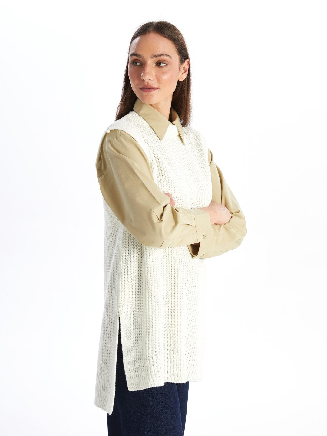 LCW Modest

Light Beige Women's Crew Neck Plain Knitted Sweater