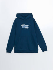 Xside Long Sleeve Printed Men Thick Hoodie