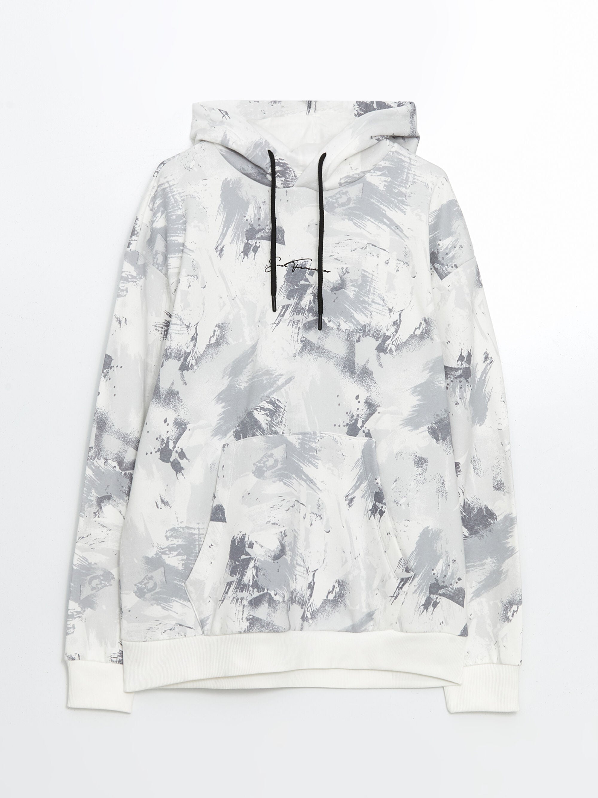 Xside Long Sleeve Printed Men Thick Hoodie