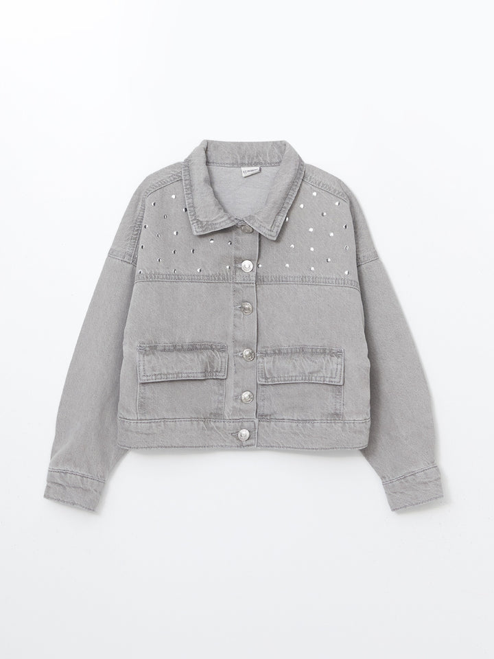 Lcw Kids Gray Girl Jean Jacket