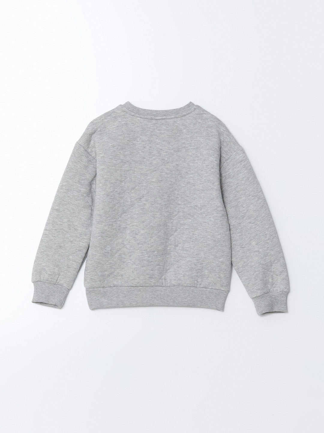 Lcw Kids Gray Crew Neck Girls Sweatshirt