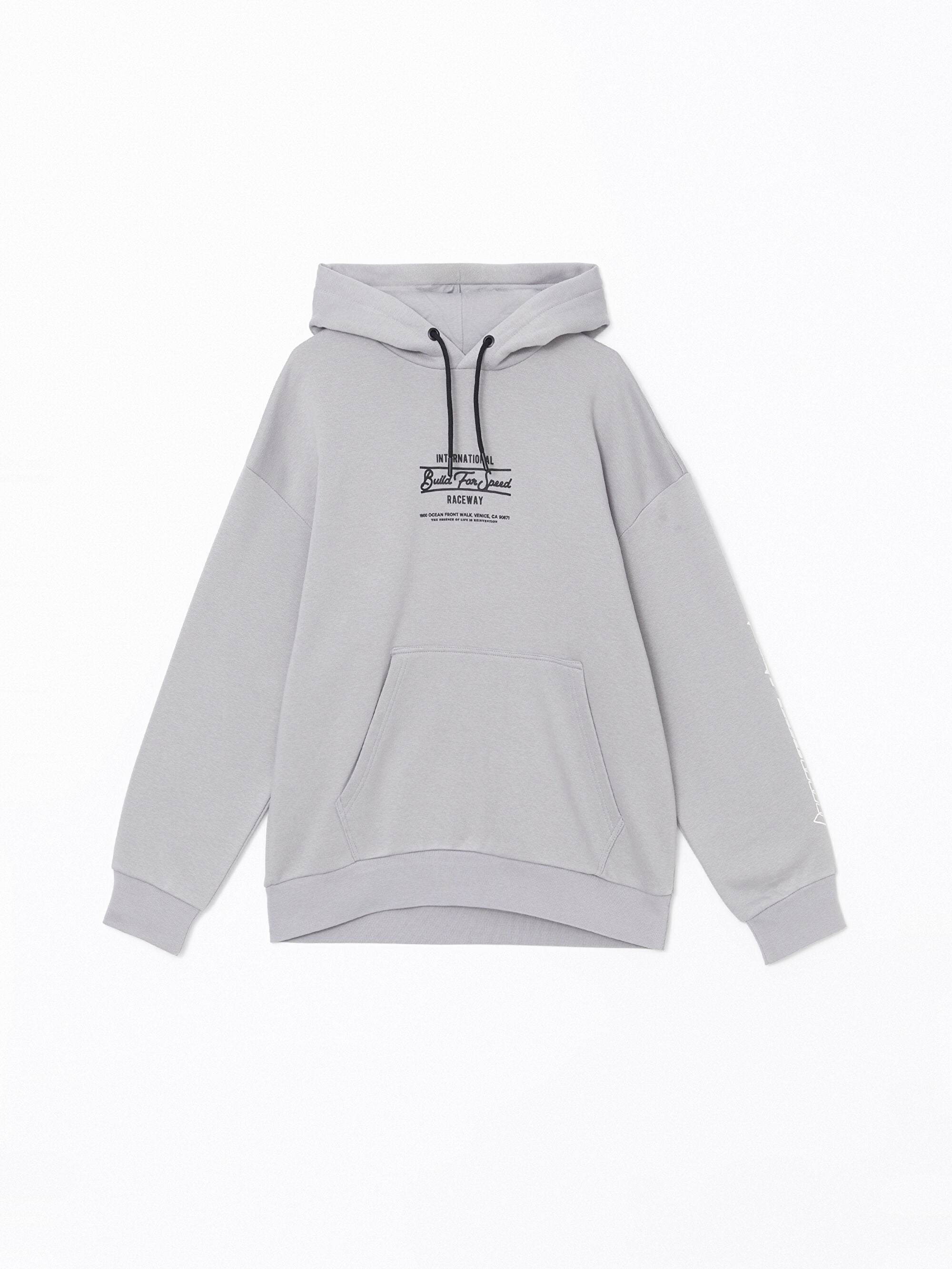 Xside Long Sleeve Printed Men Thick Hoodie