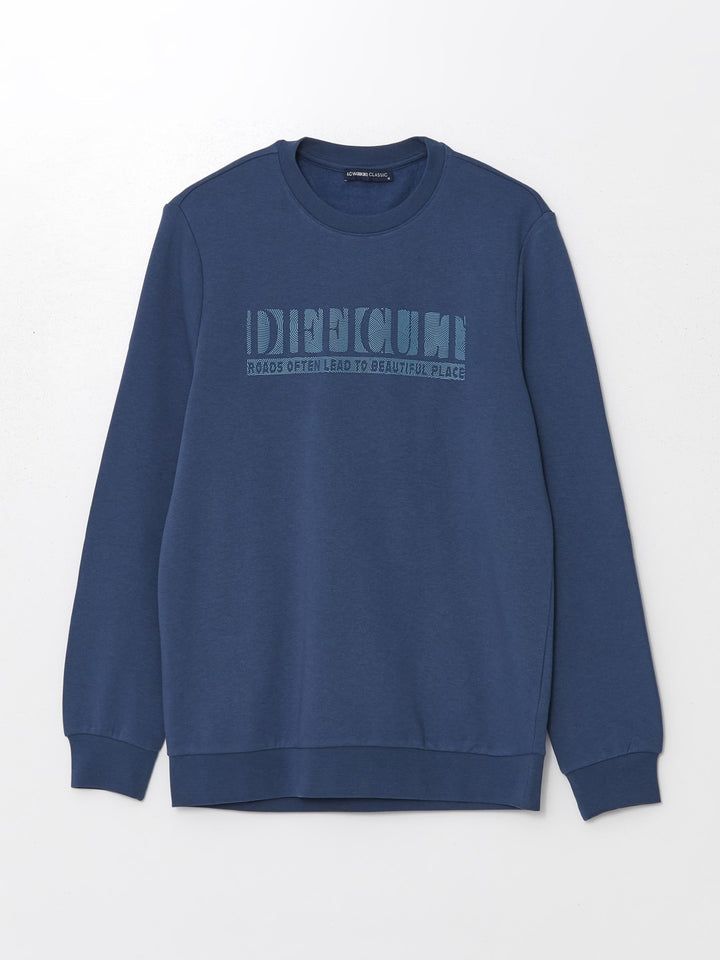 LCWAIKIKI Classic

Light Navy Blue Crew Neck Long Sleeve Printed Men's Sweatshirt