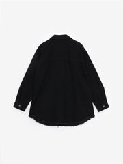 LCWAIKIKI Classic

New Black Shirt Collar Shiny Stone Printed Women's Jean Jacket