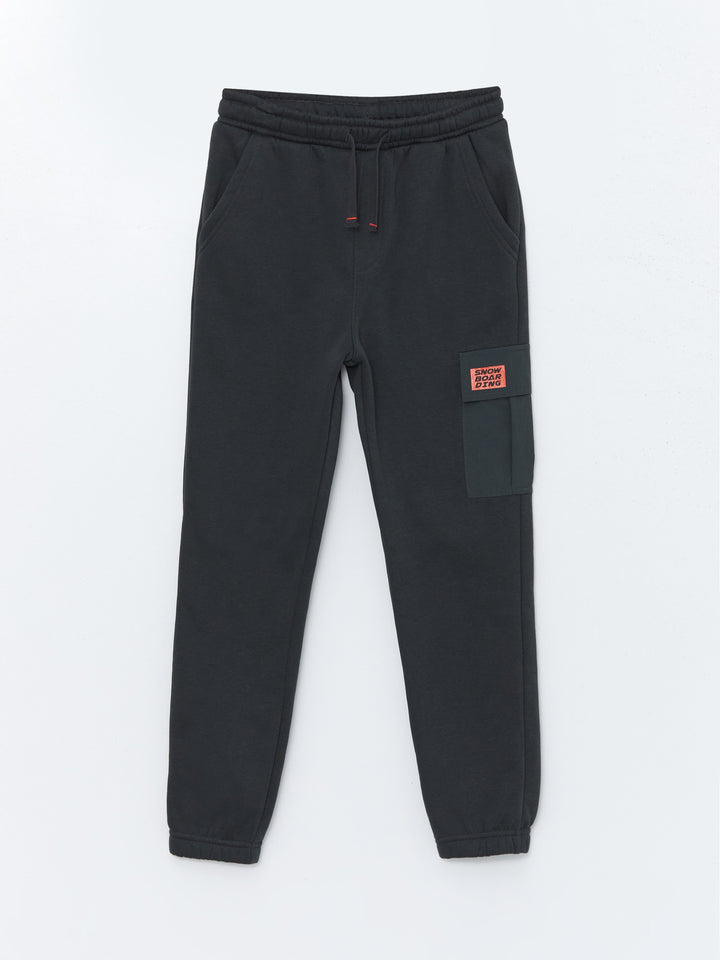 Lcw Kids Anthracite Elastic Waist Boy Thick Jogger Sweatpants