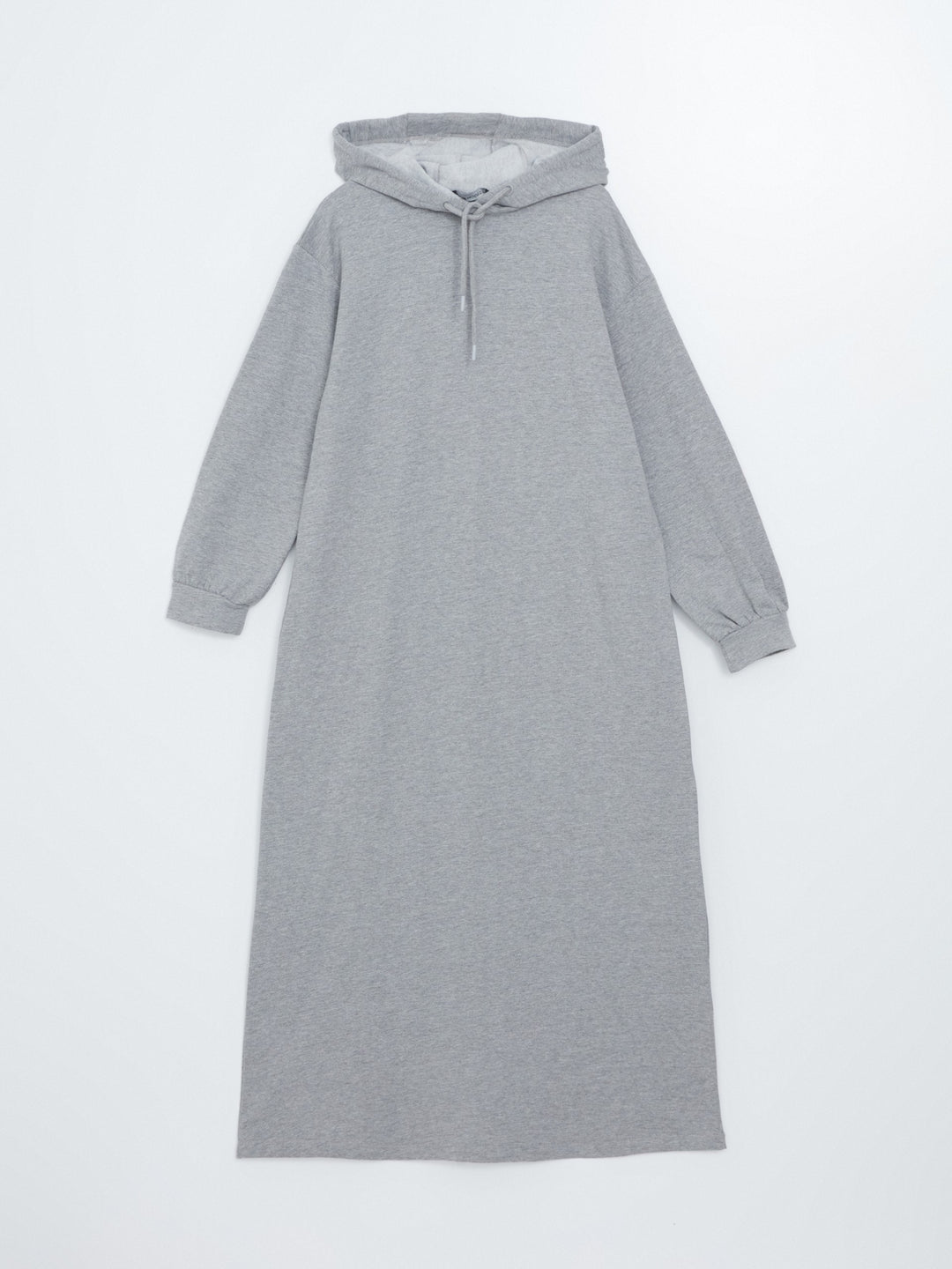 Lcw Modest Gray Hooded Oversize Women'S Sweatshirt Dress