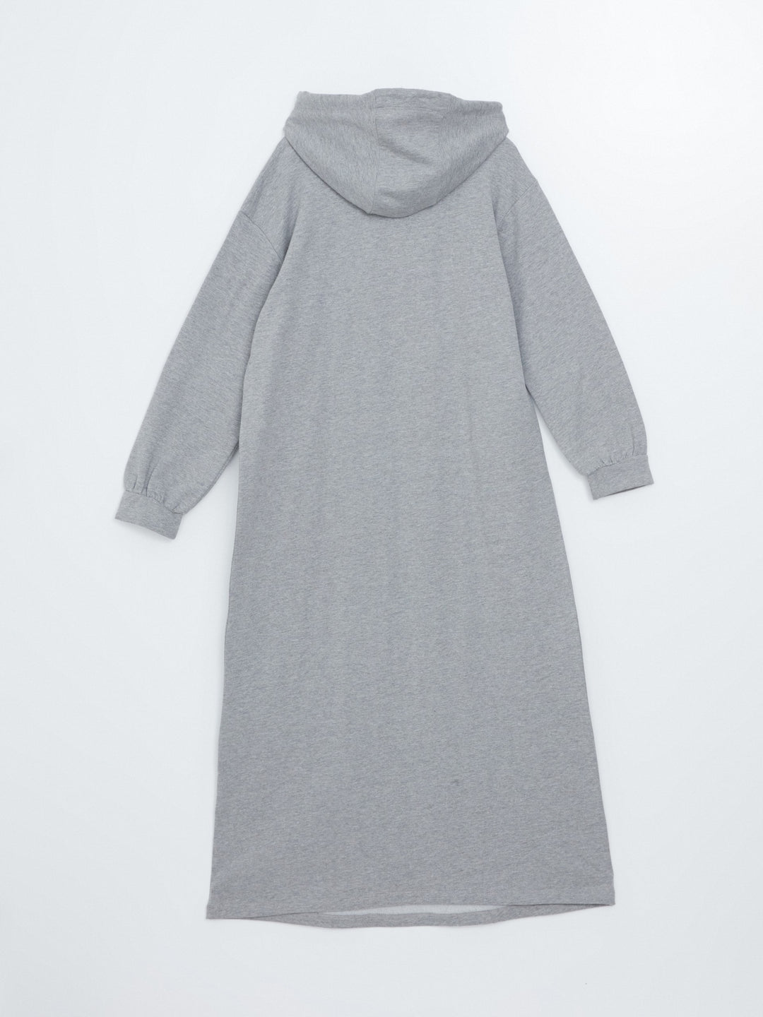 Lcw Modest Gray Hooded Oversize Women'S Sweatshirt Dress